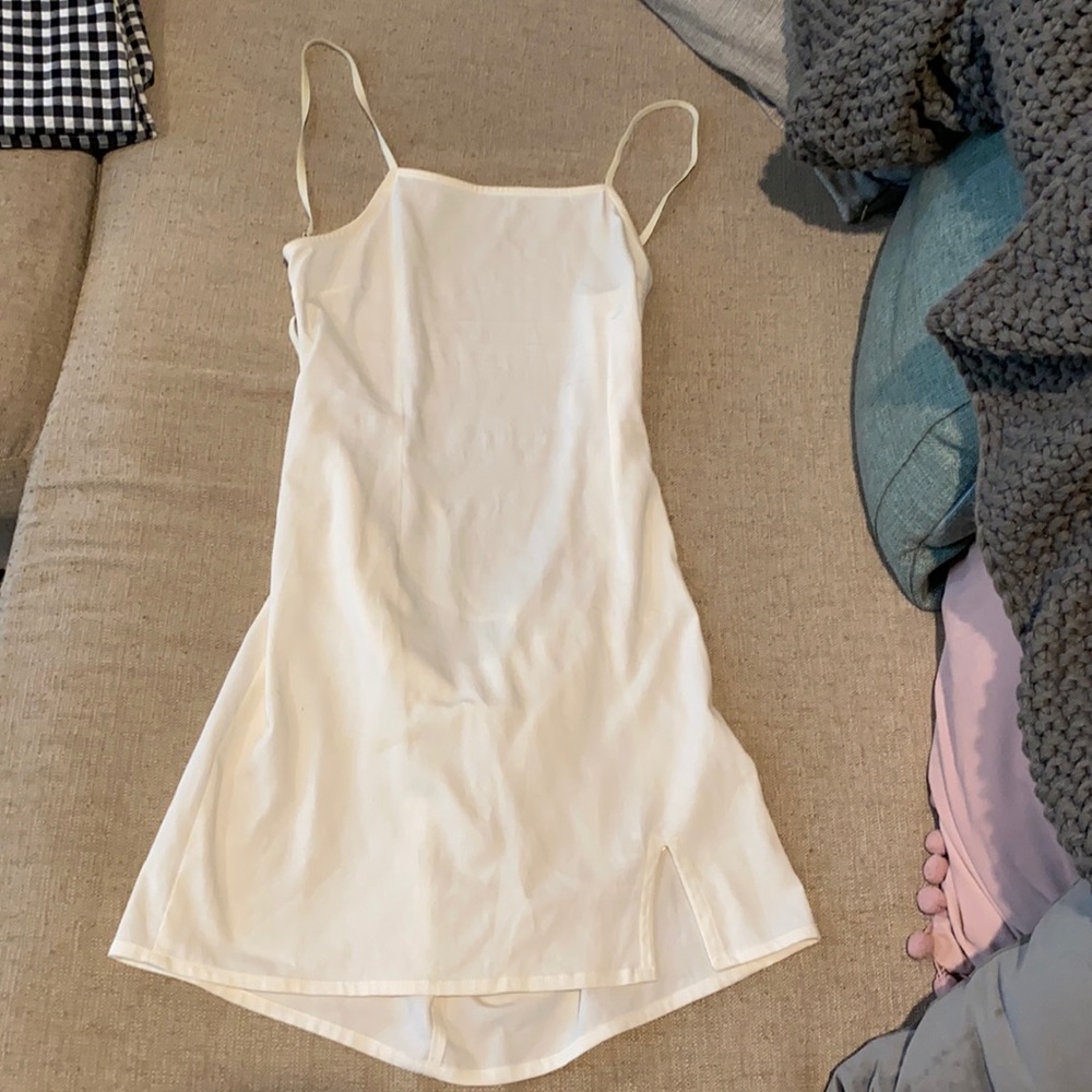 Urban Outfitters Backless High Neck White Dress
